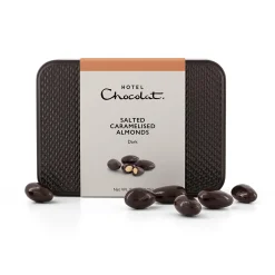 Dark Chocolate Salted Caramelised Almonds Gift Tin<Hotel Chocolat Hot
