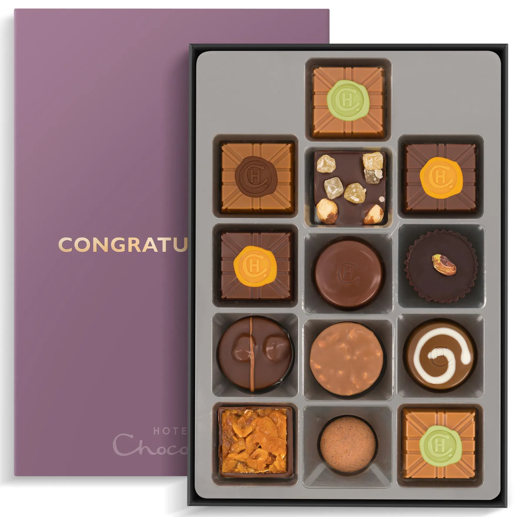 Exquisitely Nutty H-box with Congratulations Sleeve<Hotel Chocolat Best