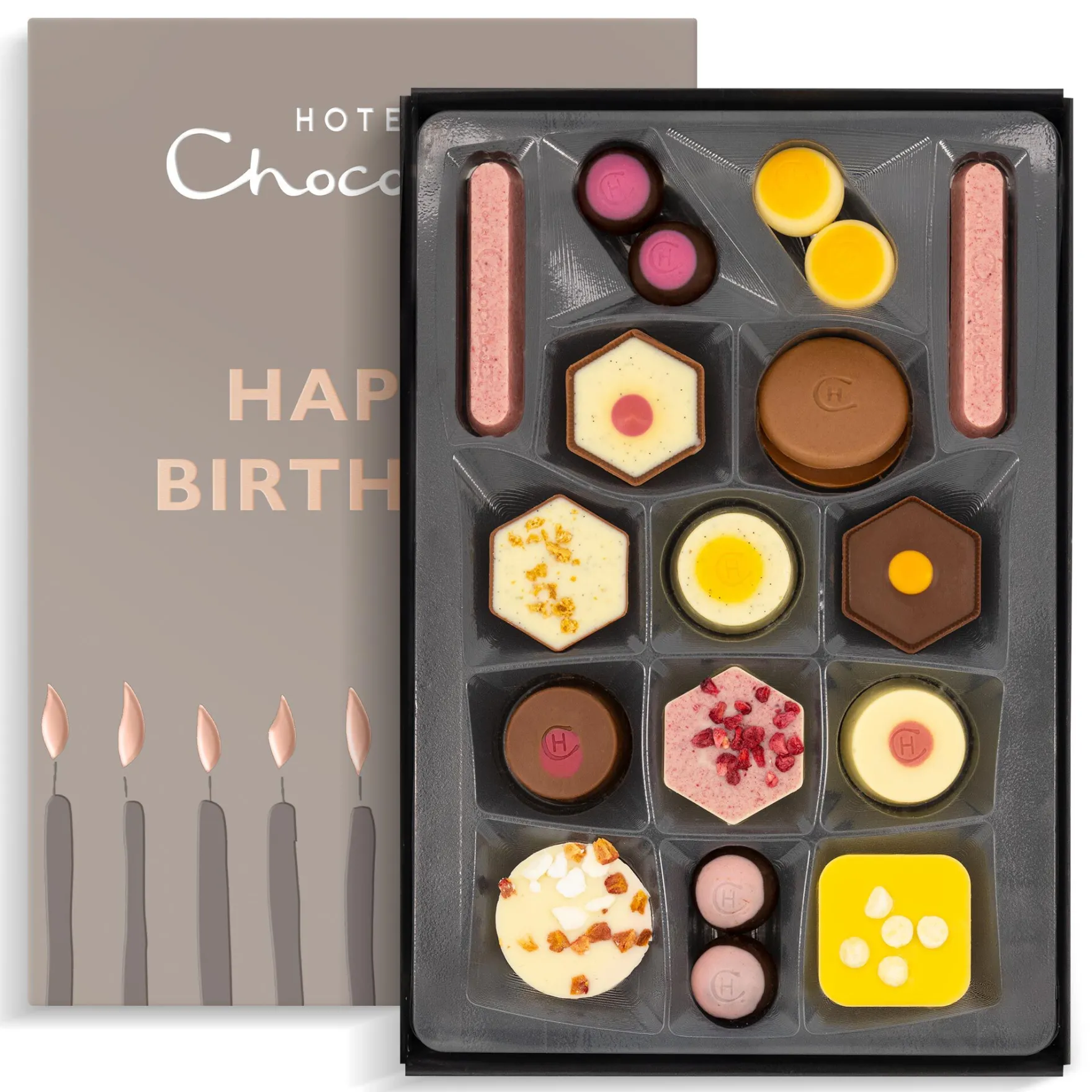 Exuberantly Fruity H-Box with Happy Birthday Sleeve<Hotel Chocolat